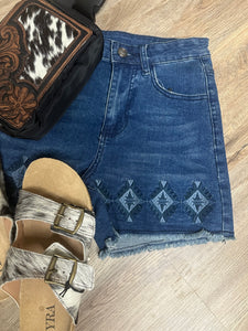 Azteca Denim Shorts